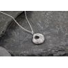 Large Wave Pendant, Sterling Silver, handmade in Cornwall