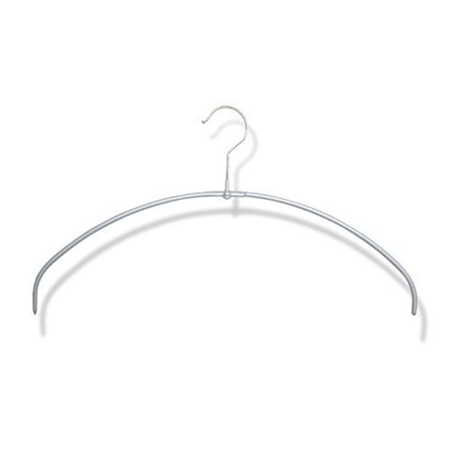 4140-15 Mawa Hanger, Slim Hanger that does not slip off, Women's Line, Ultra Light, 20 Piece Set, Silver, Economic Light 40 PT