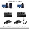 3.5mm Audio Switcher, 2 Input 1 Output / 1 Input 2 Output Audio Splitter Switcher, Audio Switcher Box, One-Key Mute Button, No External Power Required