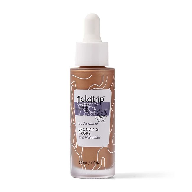 Fieldtrip Go Sunwhere Bronzing Drops with Malachite, Clean, Vegan & Cruelty-Free Skincare, 1oz