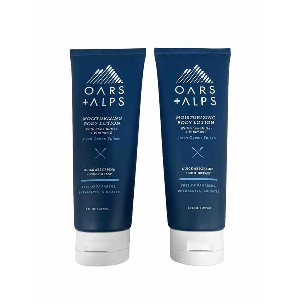 Oars + Alps Moisturizing Body Lotion With Shea Butter, 8 Oz Each, (2 PACK)