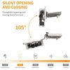 10 PCS Cabinet Hinges 1/2" Overlay Soft Close Face Frame 105° Compact Handware