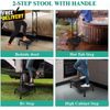 2 Step Stool with Handle for Elderly Heavy Duty Medical Step Stool with Adjust..