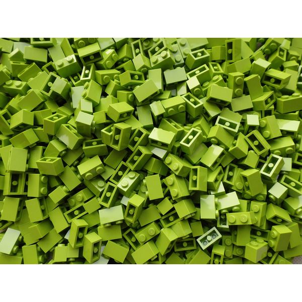 LEGO Bricks: Lime Green 1x2. Part 3004 (X 100)