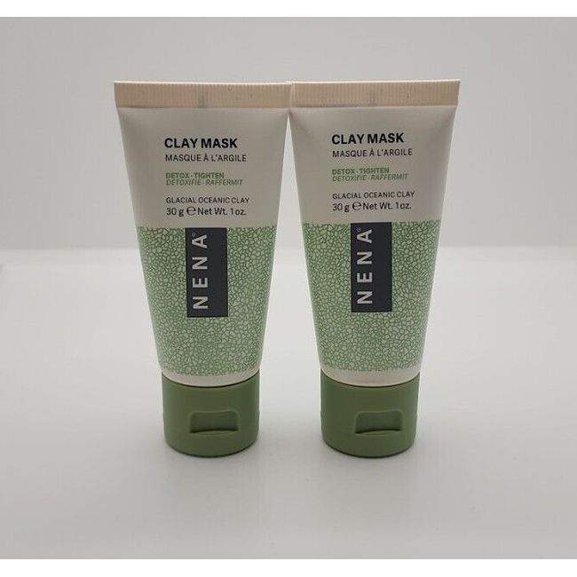 2x NENA Glacial Oceanic Clay Detox Tighten CLAY MASK 30g/1oz Travel Size