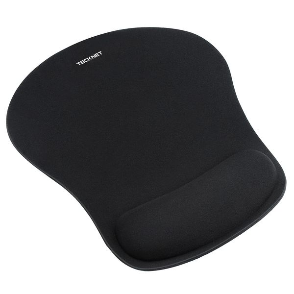 TECKNET Mauspad mit Gelkissen, Memory Foam Mousepad Ergonomisches Wasserdicht Komfort Mausmatte mit Handgelenkpolster Handauflage für Alle Maus Offfice Heim Computer Laptop