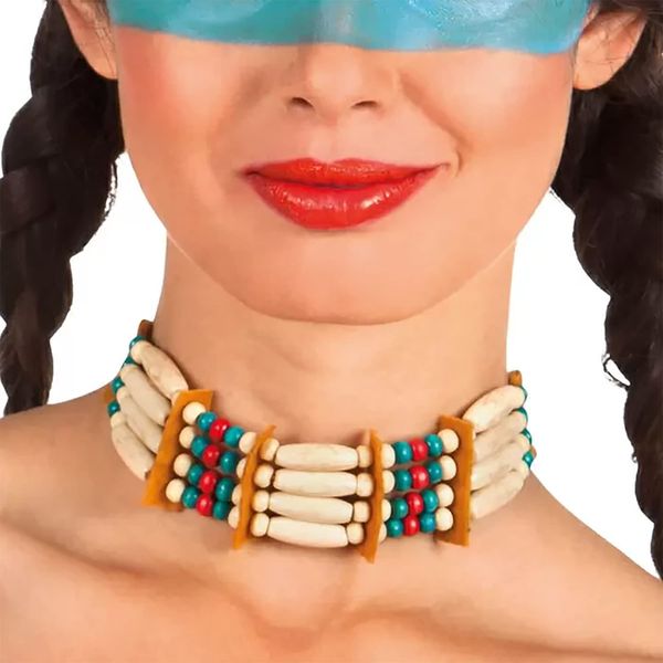 PARTY DISCOUNT ® Indian Pearl Collar Suede Look