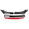 Universal Car Front Bumper Lip Spoiler Splitter Body Kits 2 Layer Glossy Black