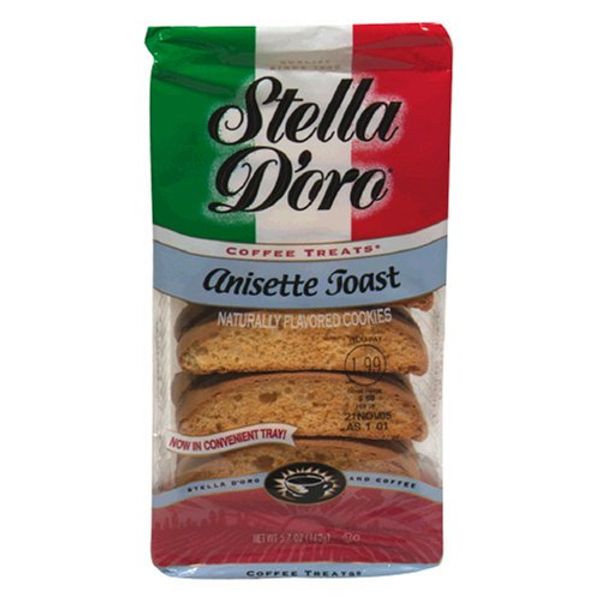 Stella D'Oro Toast, Anisette, 5.7-Ounce Packages (Pack of 12)