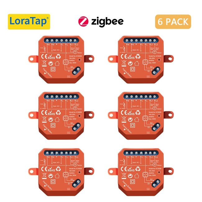 LoraTap ZigBee 3.0 Curtain Switch Module For Roller Blind Shutter Motor  Tuya Smart Work with Alexa