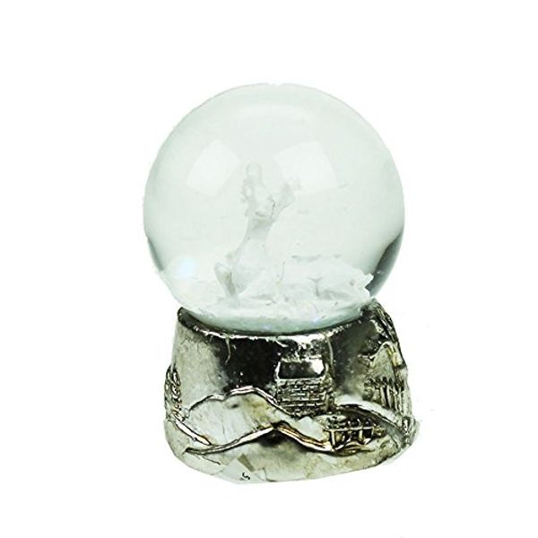 White Reindeer Mini Christmas Snow Globe (4.5cm)