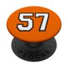 Number 57, 57 in Black, White and Gray PopSockets Swappable PopGrip