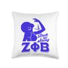 Zeta Phi Beta Sorority Paraphernalia, Zeta Phi Beta HBCU Throw Pillow