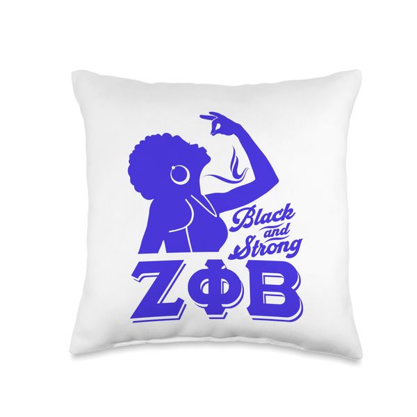 Zeta Phi Beta Sorority Paraphernalia, Zeta Phi Beta HBCU Throw Pillow