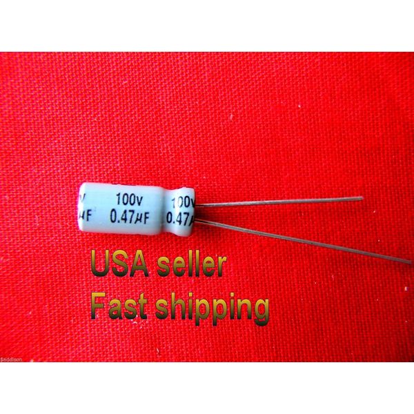 4 pc- .47uf (0.47uf) 100v 85c +-20% 4X11mm electrolytic capacitors
