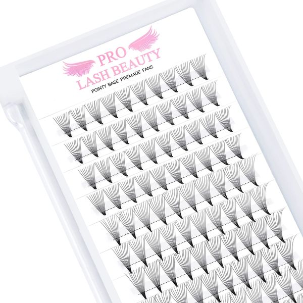 Pre Made Fan Eyelash Extensions 10D 12D 7D 5D Pointy Base Premade Fans Eyelash Extension 0.05 0.07 0.10 Lash Extensions Pre Fanned Russian Volume Lashes C D curl (10D-D-0.07，8-15mix)