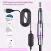 Electric Nail File Kit Professional Manicure Pedicure Tool (Gray Silver)