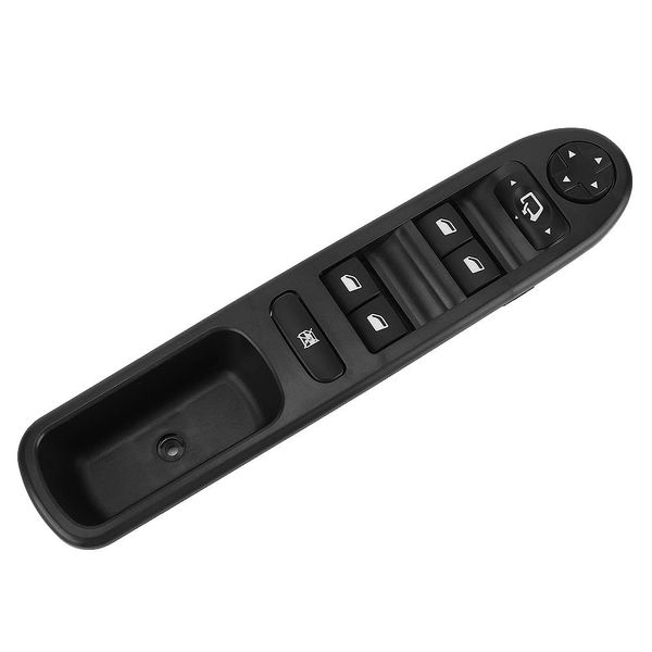 Bediffer Front Right Electric Window Control Switch, Push Button, Manual, Black, Compatible with Peugeot 207