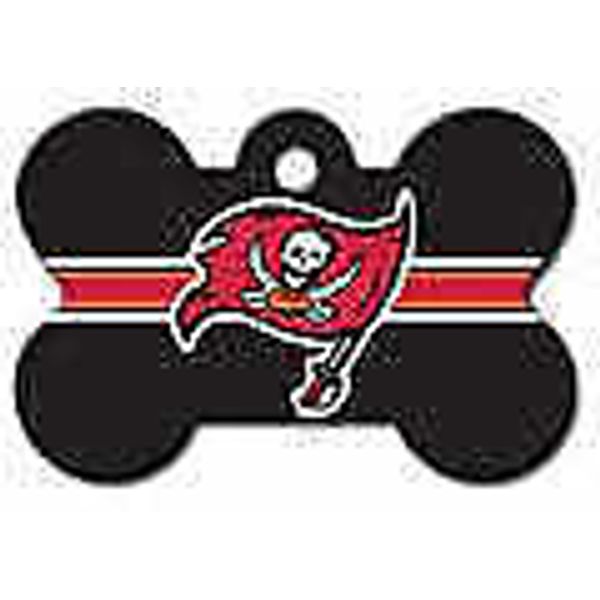 NFL TAMP BAY BUCCANEERS ENGRAVED LARGE BONE PET ID TAG