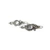 2 extra small silver clear stone leaf shaped hair clip barrette