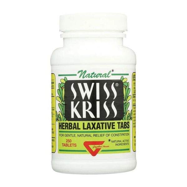 Swiss Kriss Herbal Laxative Tabs, 250 Tablets - 3 Pack