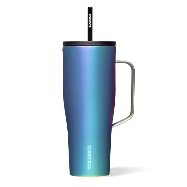 Corkcicle 30oz Tumbler With Handle, Dragonfly, Reusable Water Bottle, Triple Insulated Stainless Steel Travel Mug, BPA Free, Keeps Beverages Cold 12 Hours, Tumbler with Lid and Straw, Cold Cup XL