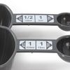 Oster Bluemarine 4 Piece Dual-Function Plastic Measuring Scoops in Gray