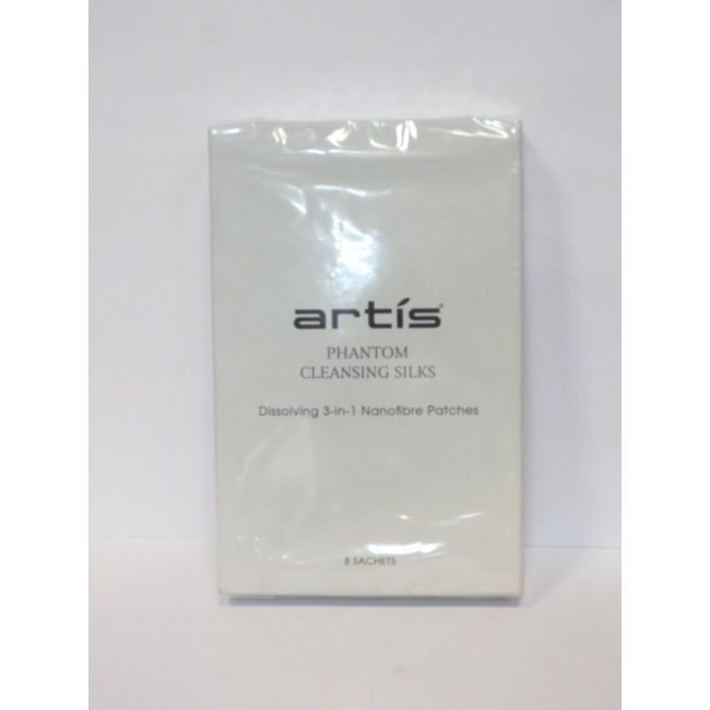 ARTIS PHANTOM CLEANSING SILKS DISSOLVING 3-IN-1 NANOFIBRE PATCHES 8 SACHETS NWB