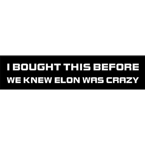 I Bought This Before we Knew Elon was Crazy Elon Bumper Magnet for Car Truck CyberTruck - Anti Elon Magnet Car Accessories for Tesla Owner Regret Elon Musk - Funny Bumper Magnet for Model X Y 3 S
