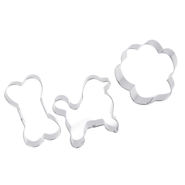 3PCS Cake Mold Pet Dog Biscuits Shaped Cookie Cutter Mold Dessert Baking Mold