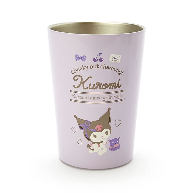 Sanrio 125229 Sanrio Stainless Steel Tumbler, 13.5 fl oz (400 ml), Purple, Vacuum, Chromi, Kuromi Character