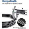Candado para bicicleta, cable recto extra largo (de 1,8 a 8,2 m)