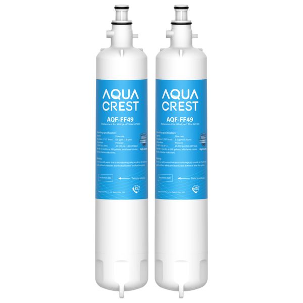 AQUACREST 847200 Fridge Water Filter, Compatible with Fisher & Paykel 847200, RS9120W Activesmart Integrated and More - For Product Codes Starting with 25xxx (2)