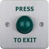 CDVI RTE-DSS Non-shroud stainless Steel green Dome Exit device RTE Button Surface Mount