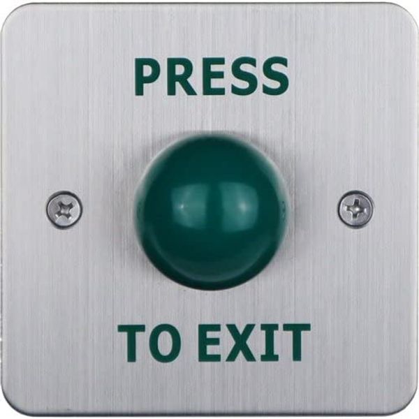 CDVI RTE-DSS Non-shroud stainless Steel green Dome Exit device RTE Button Surface Mount