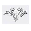 Large 'Ram Skull' Temporary Tattoo (TO00033634)