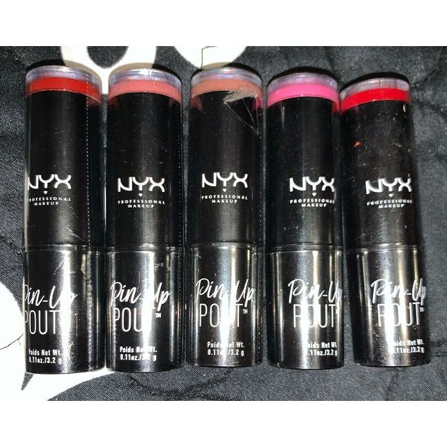 NYX Pin-Up Pout Lipstick 5 Pack-PULS01/PULS02/PULS05/PULS11/PULS21