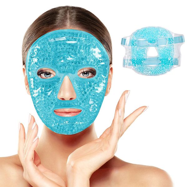 Therapy Gel Beads Full Face Mask Hot Cold Compress Ice Pack Therapy Reusable HOT