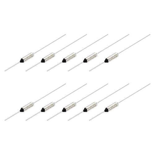 MECCANIXITY 10 Pcs Metal Temperature Thermal Fuse RY125 125 °C 257 °F 15A 250V Cutoff Thermal Fuse for Motor Transformer Electric Industrial Home Appliance