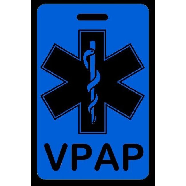 Hi-Viz Blue VPAP Bag Tag - Sleep Apnea