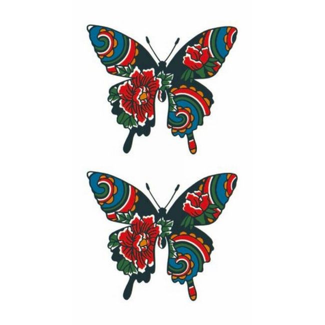 Festival Makeup R004 Button Butterfly (17.5cm x 10cm)