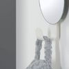 Sealskin Brix, Towel hook with mirror, White, 45x60x130mm