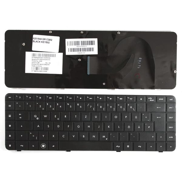Power4Laptops German Layout Black Replacement Laptop Keyboard Compatible With HP G62