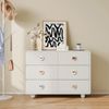 Aolso Wooden Cabinet Knobs, 6PCS Round Furniture Pull Handle, Drawer Knobs with Screws for Wardrobe Drawer Dressing Table Cabinet Nightstand