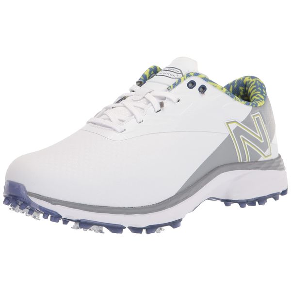 New Balance Men's Fresh Foam X Defender Golf Shoe, White/Grey, 13