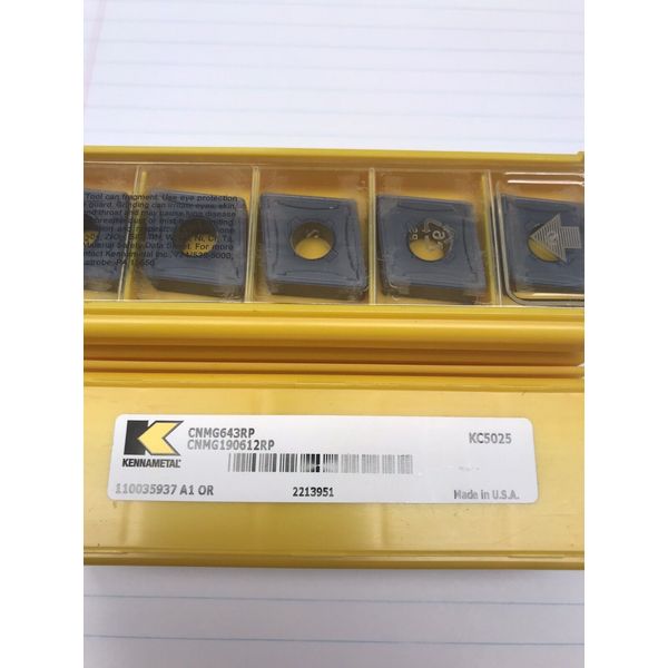 5 pcs.  CNMG643RP KC5025 KENNAMETAL INSERTS (loc stk)