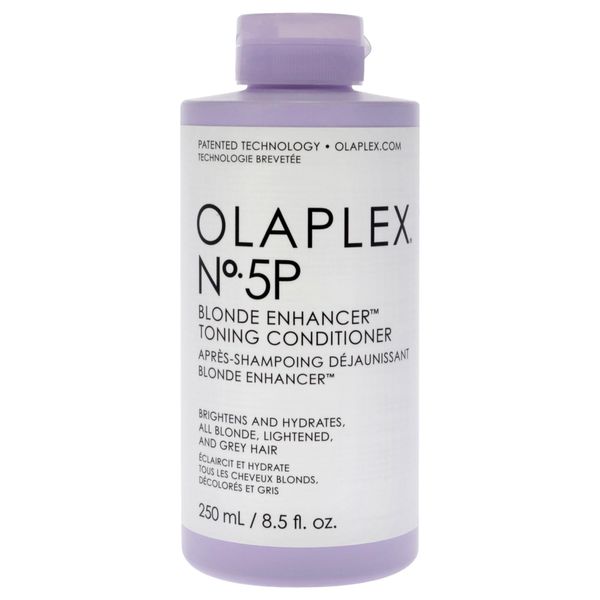 Olaplex No 5P Blonde Enhancer Purple Toning Conditioner, Repairs, Moisturises and Brightens All Blondes, Lightened and Grey Hair, 250 ml