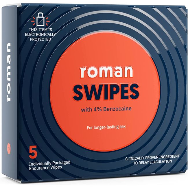 Roman Swipes | Fast-Acting, Convenient, Over-The-Counter Wipes Increase Stamina,