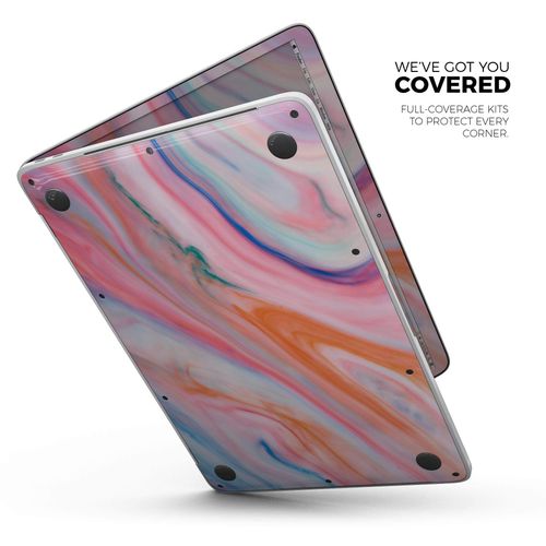 Design Skinz Magical Coral Marble V5 Full-Body Wrap Scratch Resistant Decal Skin-Kit Compatible with MacBook 13" Pro w/TB (A2289)