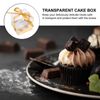 DOITOOL Cupcake Containers - 12Pack Clear Boxes with Single Cupcake Carrier, BPA-Free (Gold)